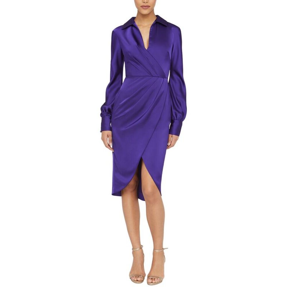Theia Womens Stephanie High-Low Dress